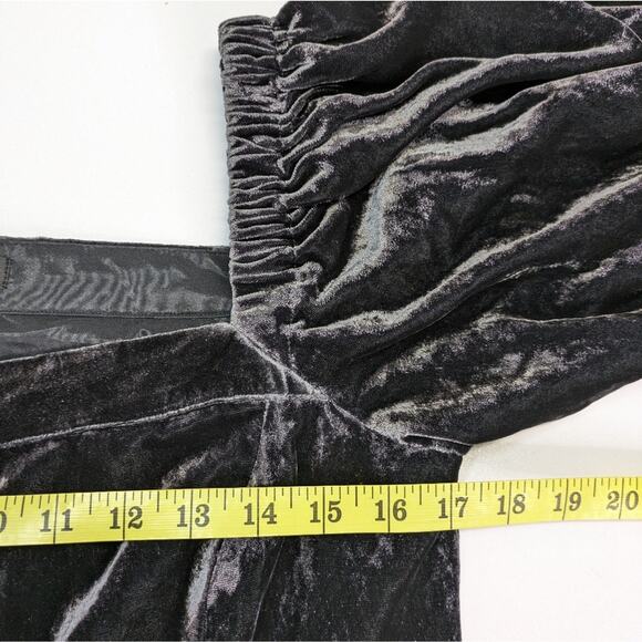 NEW J. Crew Puff Sleeve Black Velvet Midi Dress Button Front Womens 10 BD492 - Picture 11 of 15